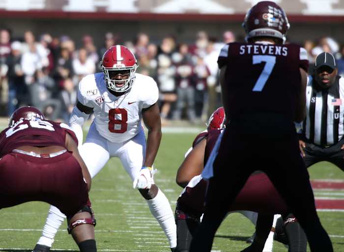 Linebacker Christian Harris at Mississippi State